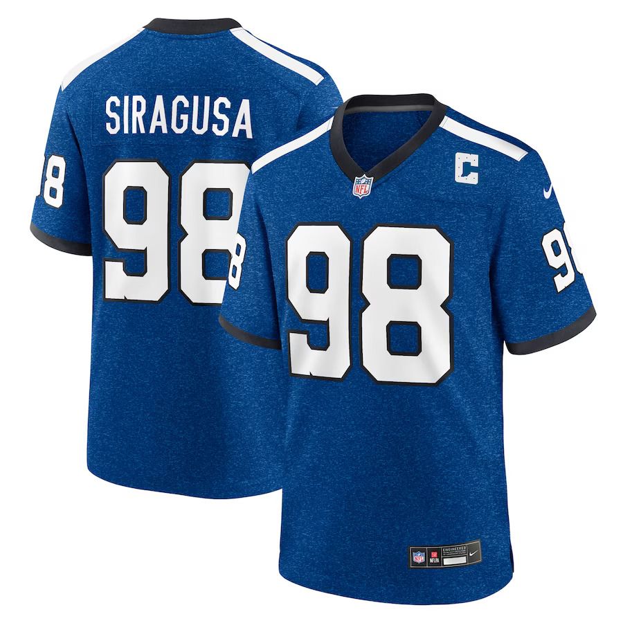 Men Indianapolis Colts 98 Tony Siragusa Nike Royal Indiana Nights Alternate Game NFL Jersey